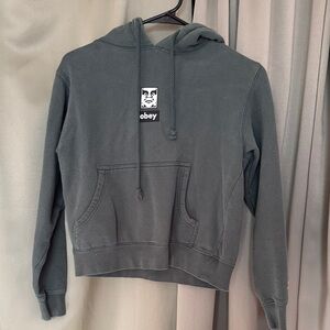 Obey Women's emerald green Hoodie Sweater